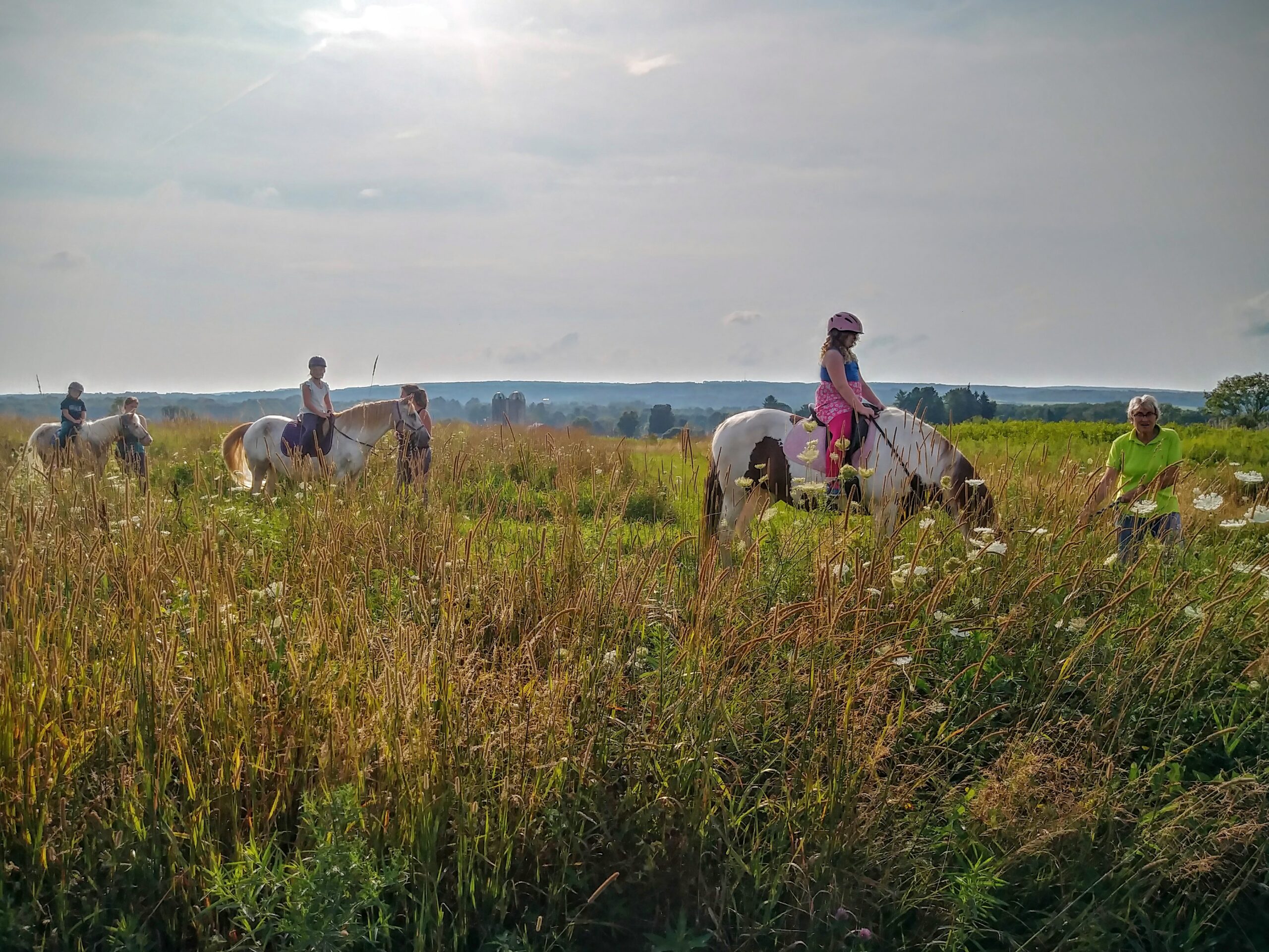 People on a trail ride