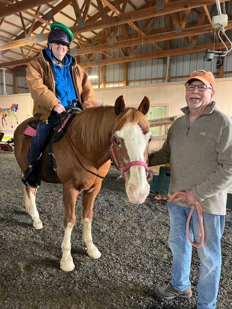 Person riding a horse